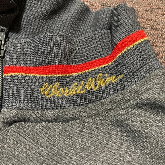 Vintage Mizuno World Win Track Jacket Full Zip Size M Gray Sportswear Japan - Picture 3 of 9